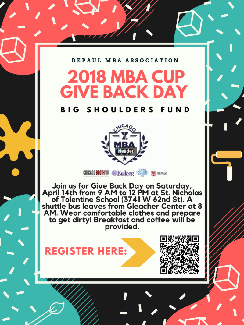2018 MBA Cup Give Back Day Poster Design by Kristen Hayman